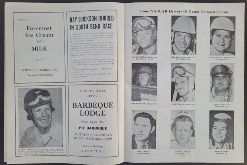 1950 NASCAR Charlotte Speedway - July 23 Program 