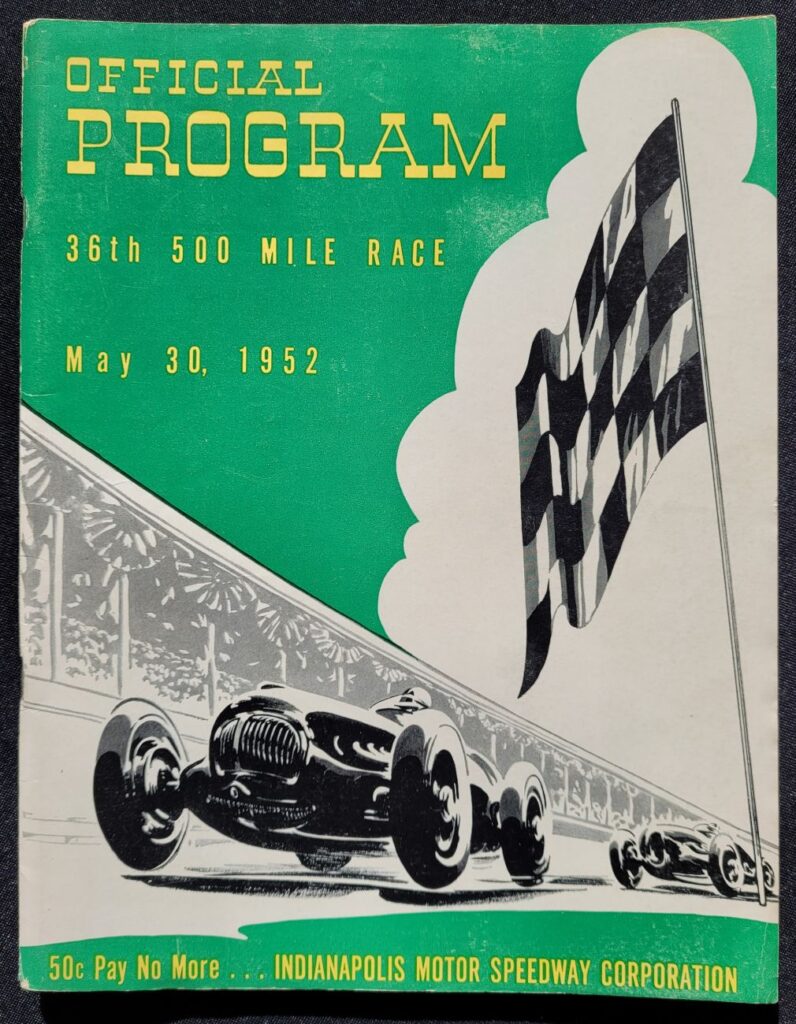 1952 Indianapolis 500 Program Cover
