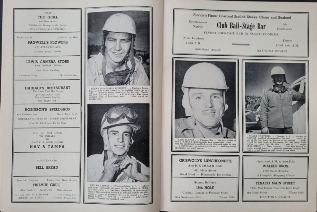 1952 Daytona Beach & Road Course Program