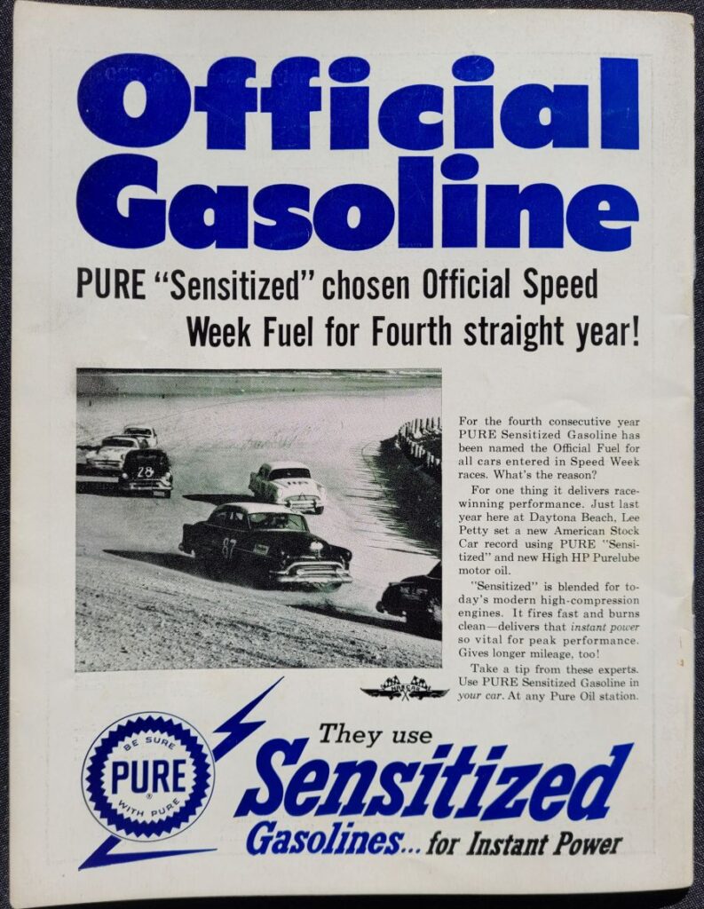 1955 Daytona Beach Classics Program - Back