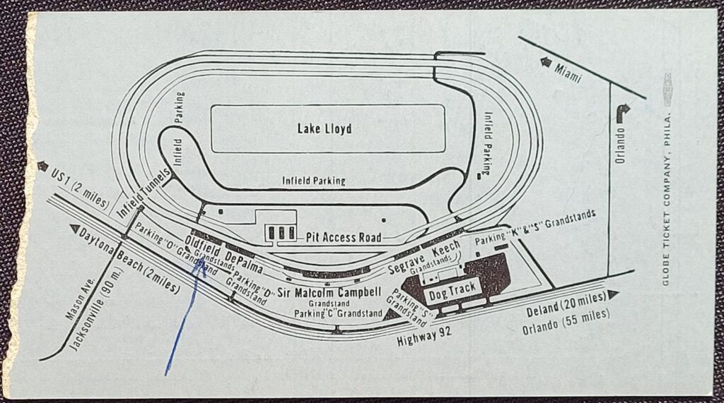 1961 Daytona 500 Ticket Stub - Back