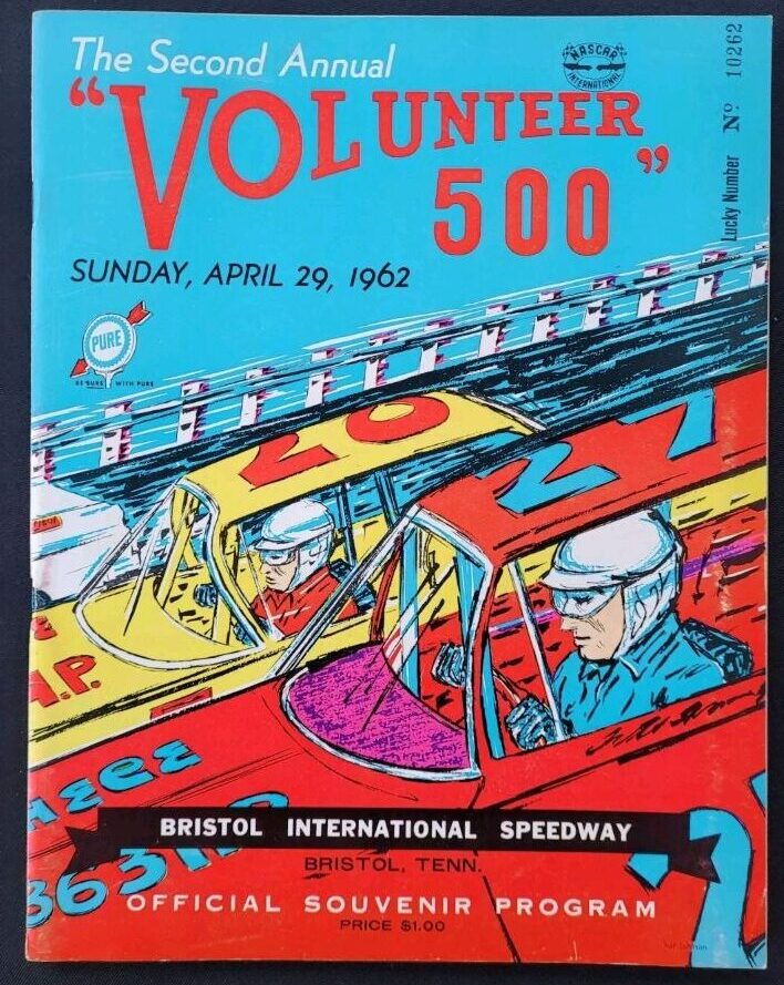 Program Cover for the 1962 Volunteer 500 held at Bristol International Speedway
