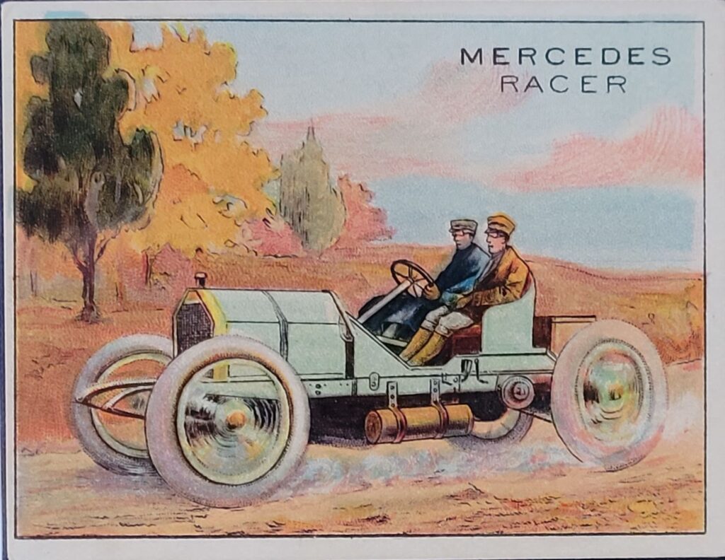 1910 Turkey Red Automobile Series 
Mercedes Racer