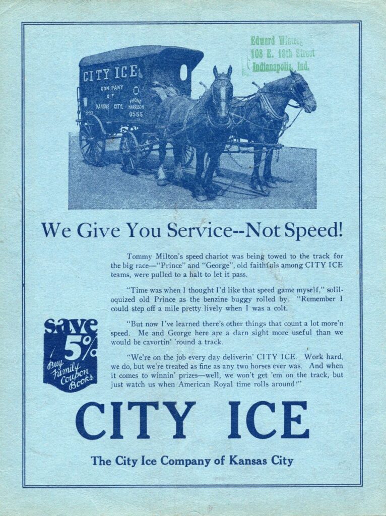 1923 AAA Kansas City Speedway July 4th Program Back Cover