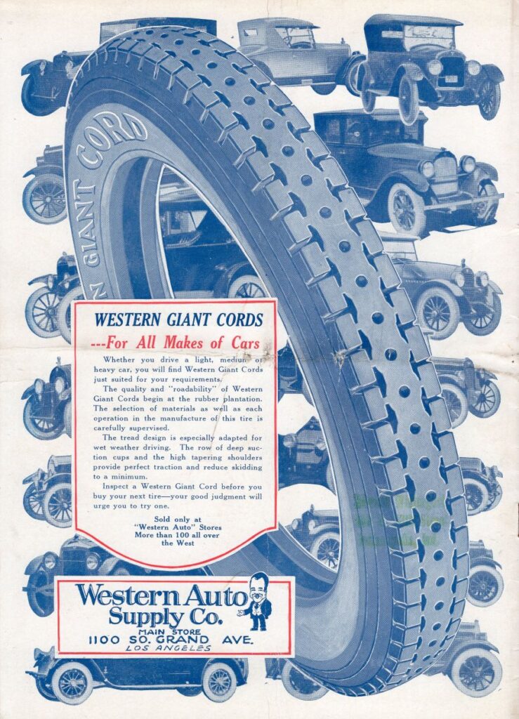 1925 AAA Culver City Opening Championship Classic Program Back Cover