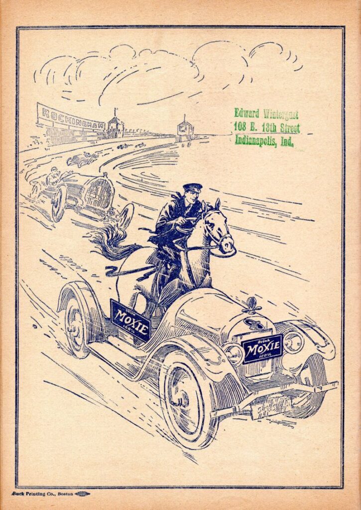 1925 AAA Rockingham Motor Speedway Independence Day Program Back Cover