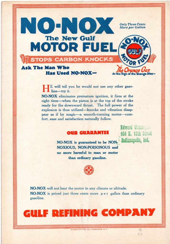 1926 AAA Charlotte Speedway (May) Program Back Cover