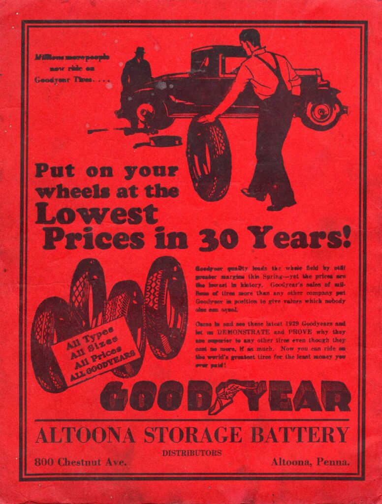 1929 Altoona Speedway AAA National Championship (June) Program Front Cover