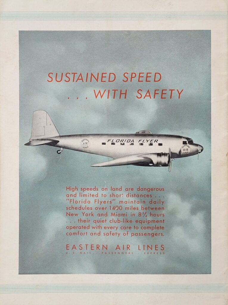 1935 Daytona Beach International Speed Trials Program Back Cover