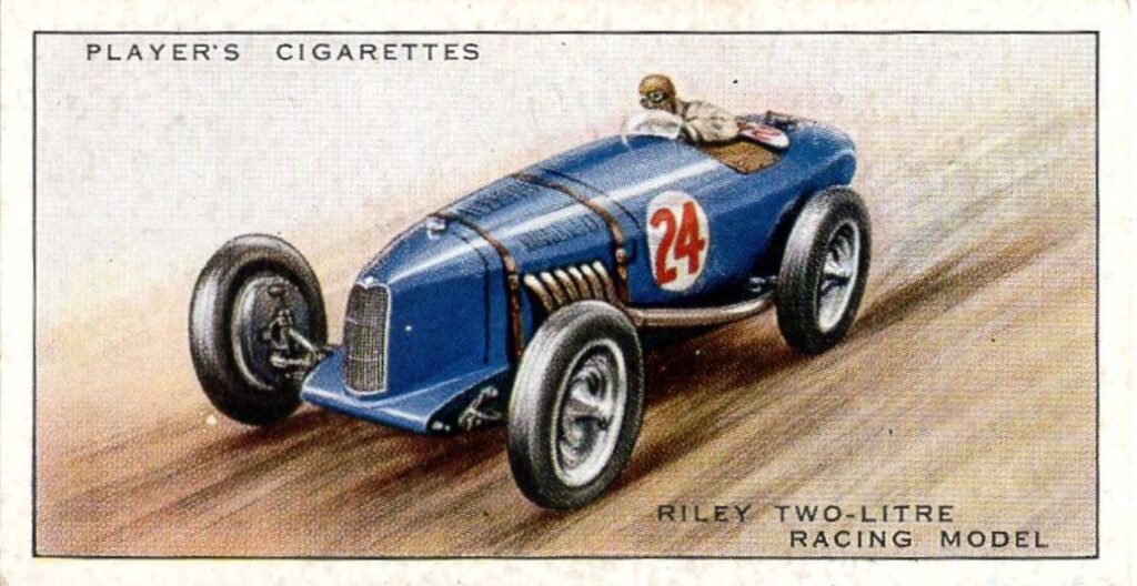 1936 John Player & Sons "Motor Cars" Card #35 Riley Two-Litre Racing Model