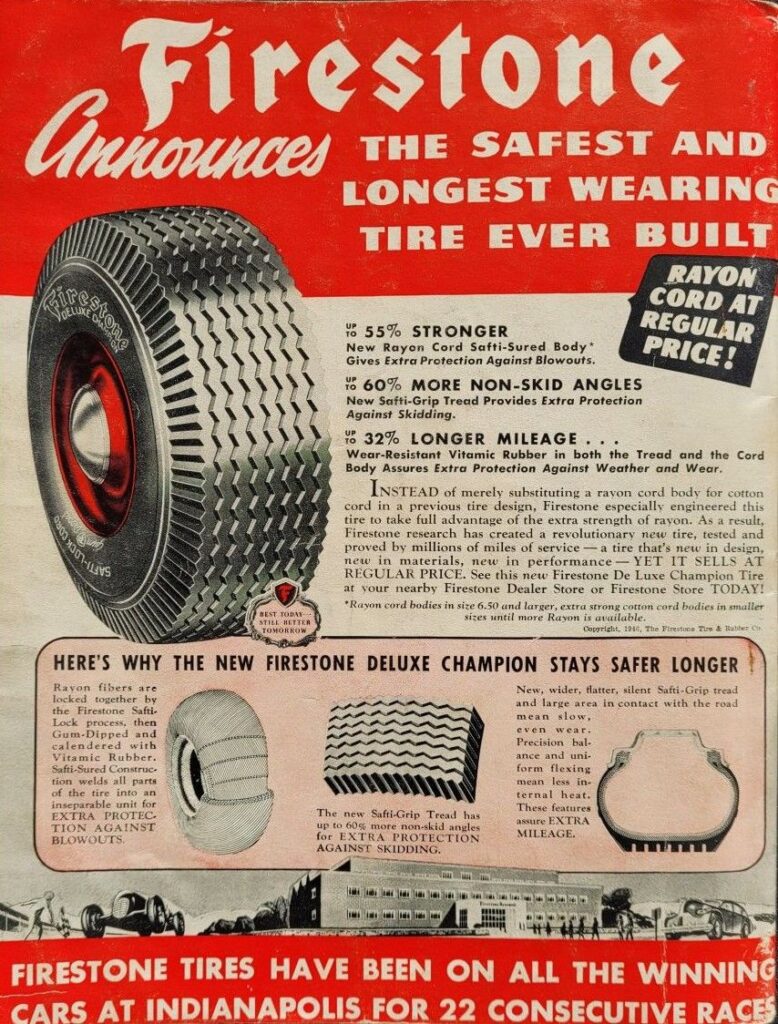 1946 AAA Indianapolis 500 Program Back Cover