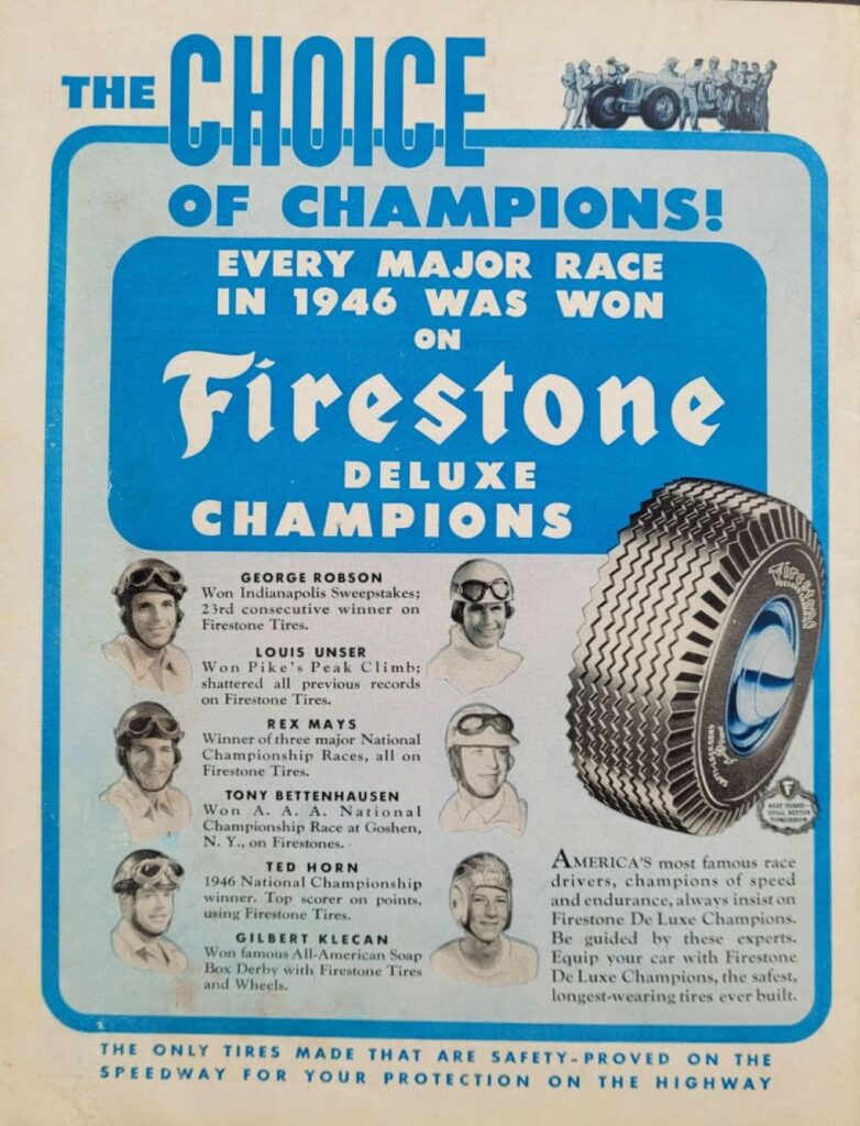 1947 AAA Indianapolis 500 Program Back Cover