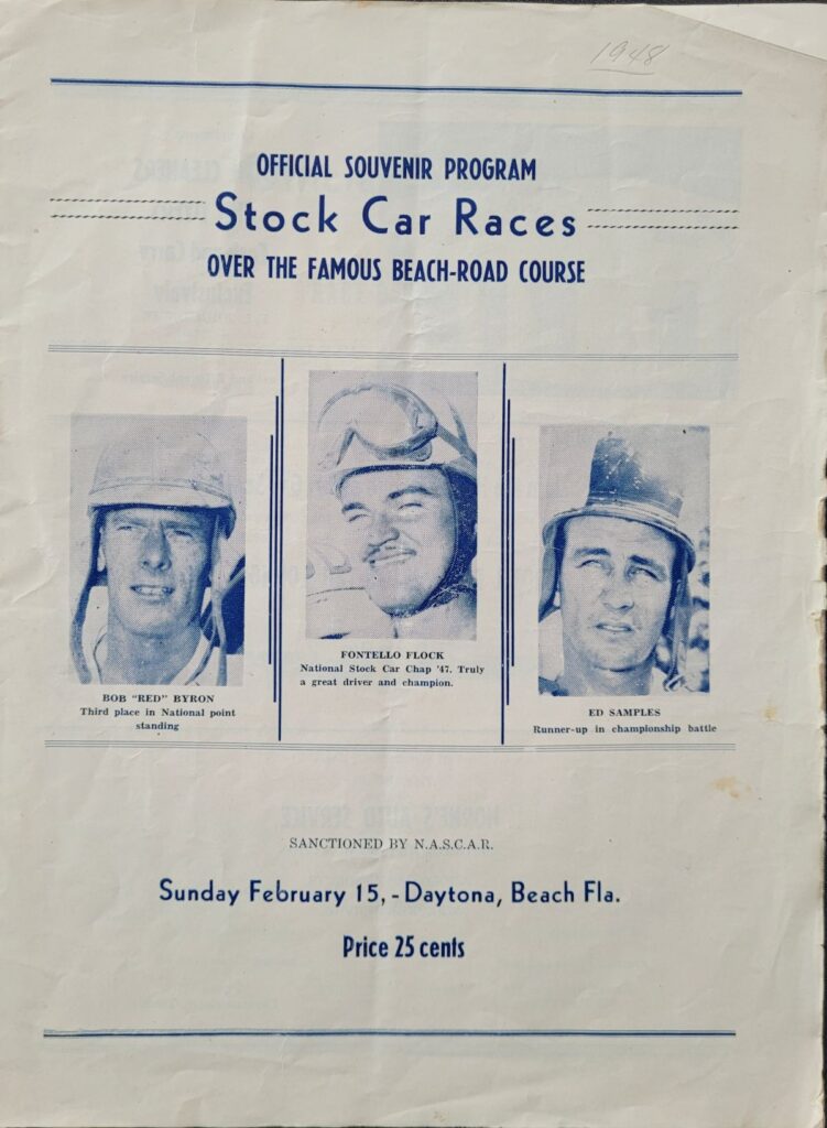 1948 NASCAR Modified Daytona Beach & Road Course Program Front Cover