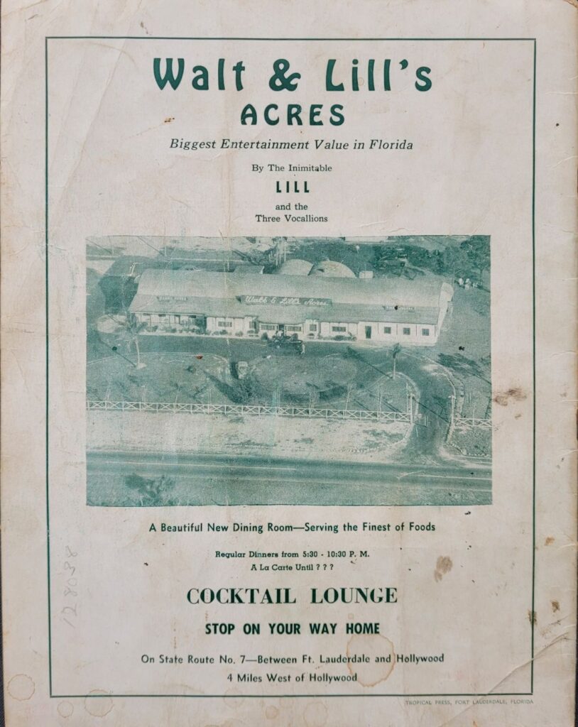 1949 NASCAR Broward Speedway Program Back Cover