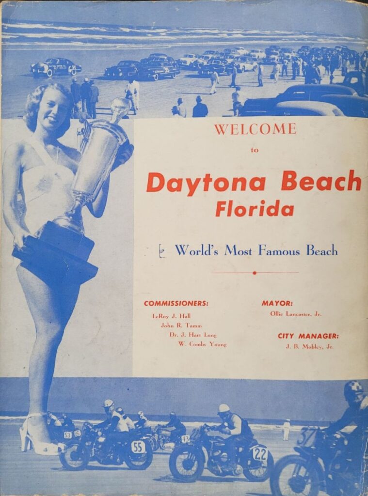 1951 NASCAR Daytona Beach & Road Course Program Back Cover