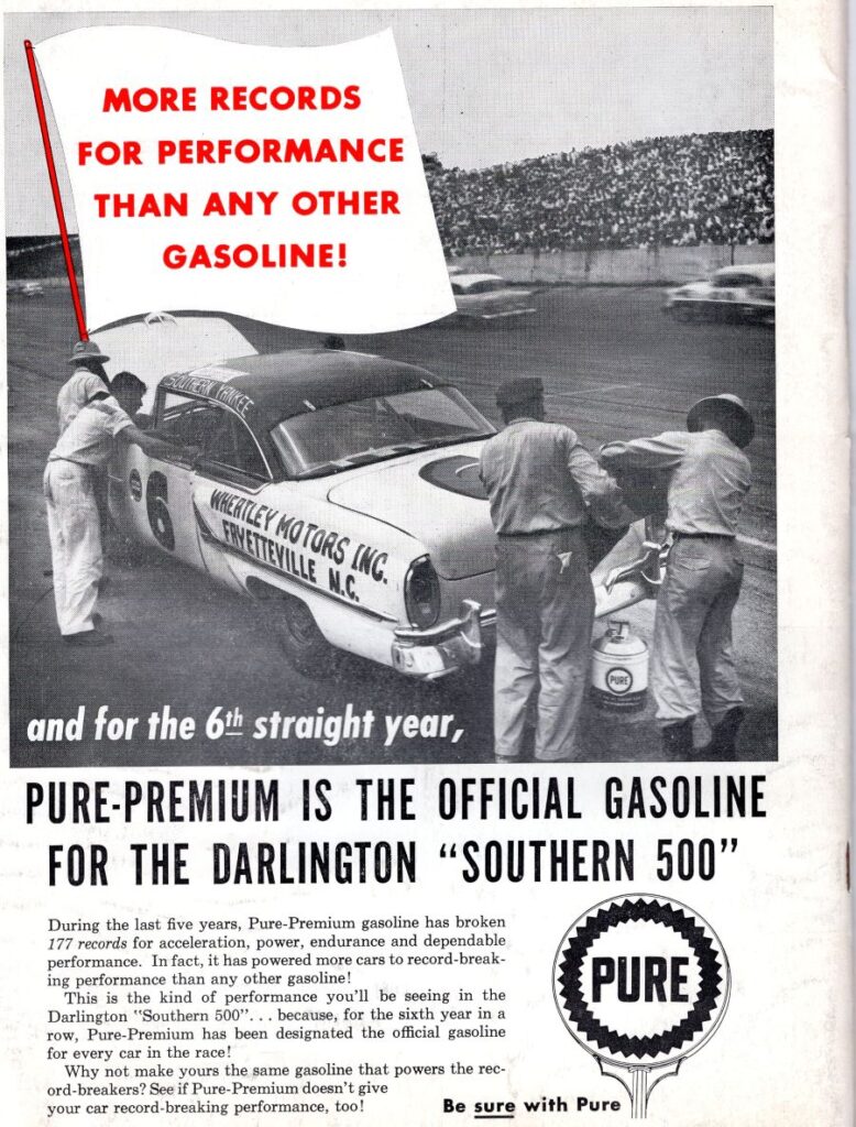 1956 NASCAR Darlington Southern 500 Program Back Cover