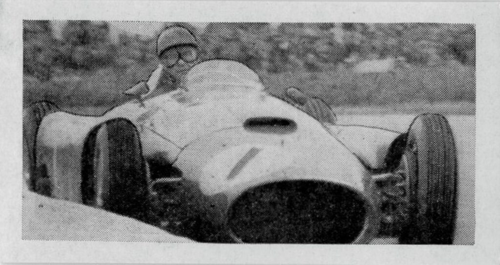 1957 Mitcham Foods "Motor Racing" No. 9 J.M. Fangio