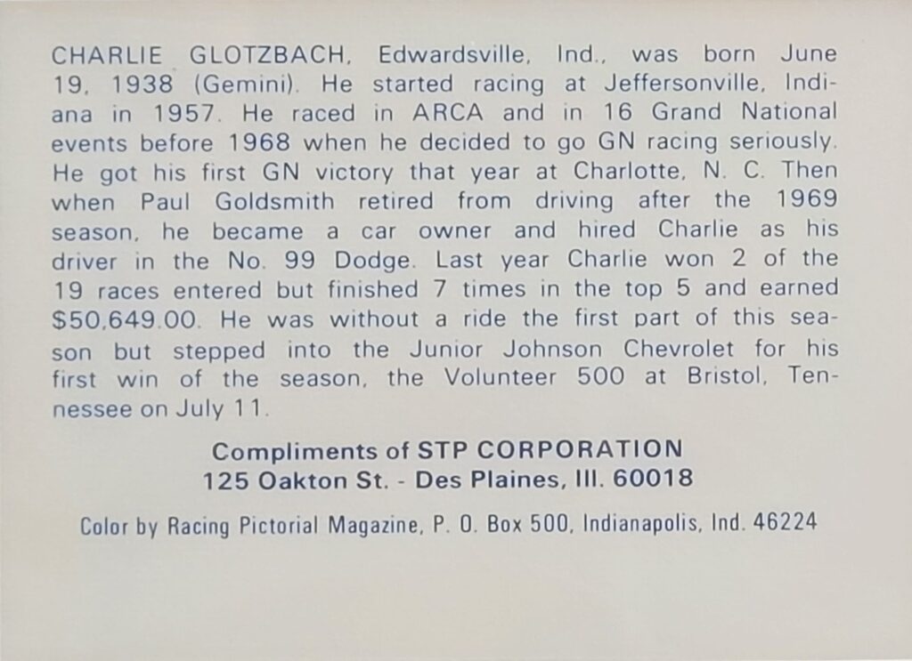 1972 STP Charlie Glotzbach
