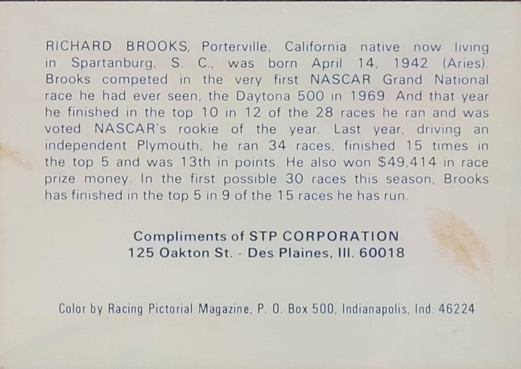 1972 STP Dick Brooks