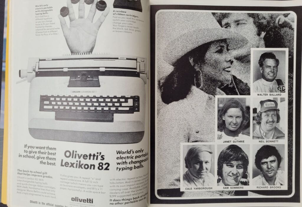 1977 NASCAR Charlotte NAPA National 500 Program Pages 40-41