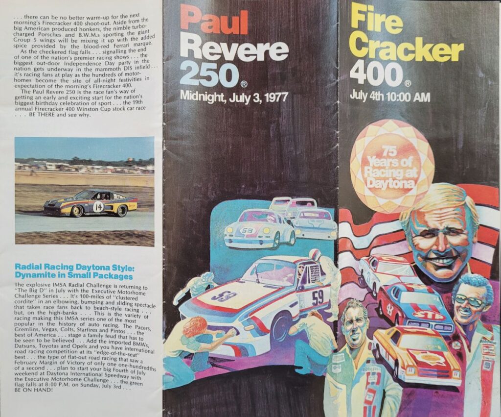 1977 NASCAR Daytona Firecracker 400 Event Brochure
