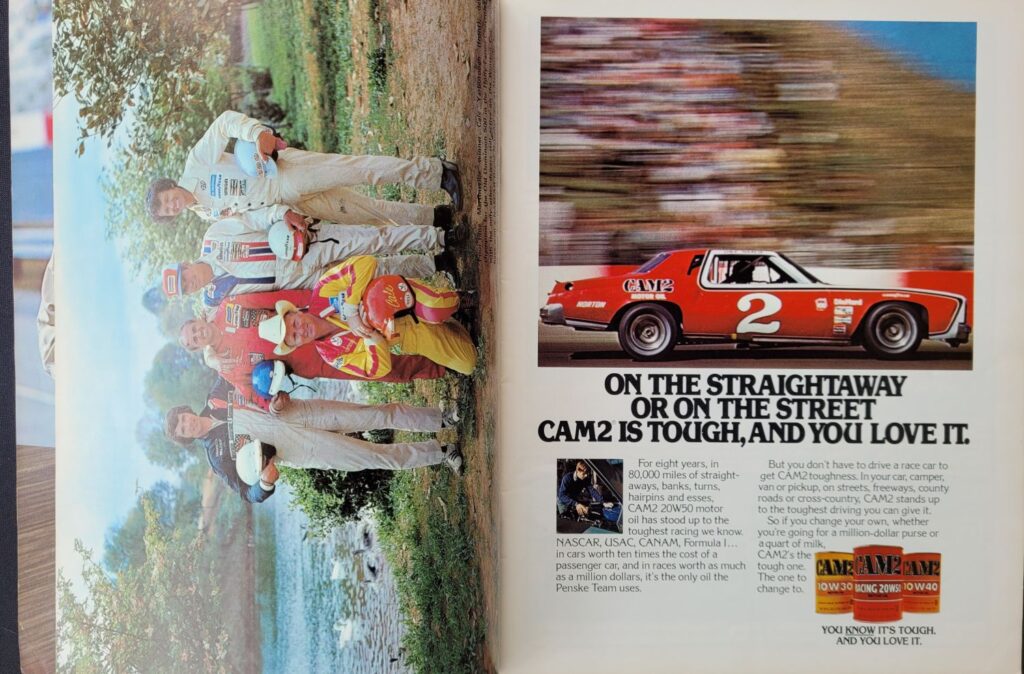 1977 NASCAR Martinsville Old Dominion 500 Program Group Photo