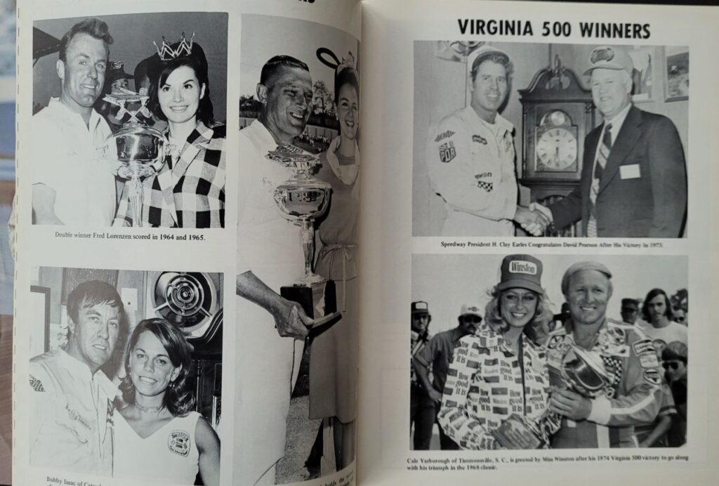 1977 NASCAR Martinsville Virginia 500 Program - Previous Winners