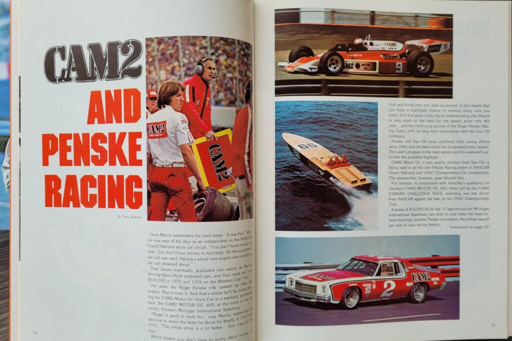 1977 NASCAR Michigan Cam2 Motor Oil 400 Program Cam2