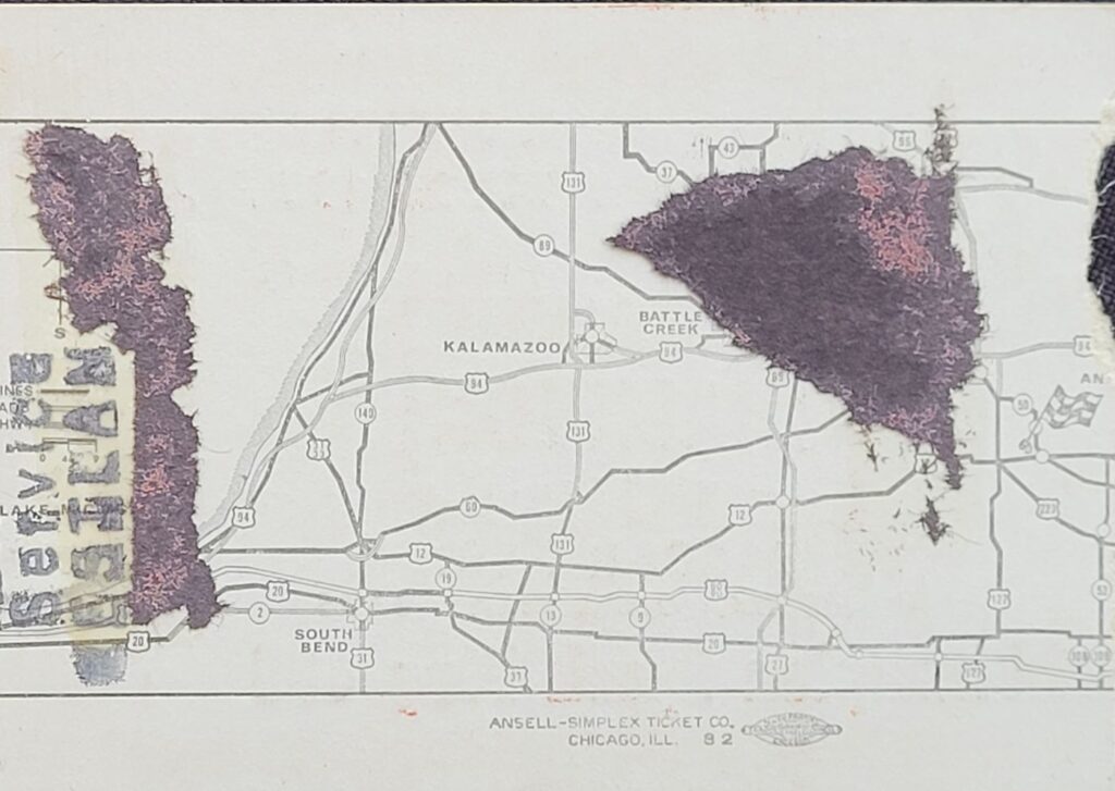1977 NASCAR Michigan Champion Spark Plug 400 Ticket Stub Back