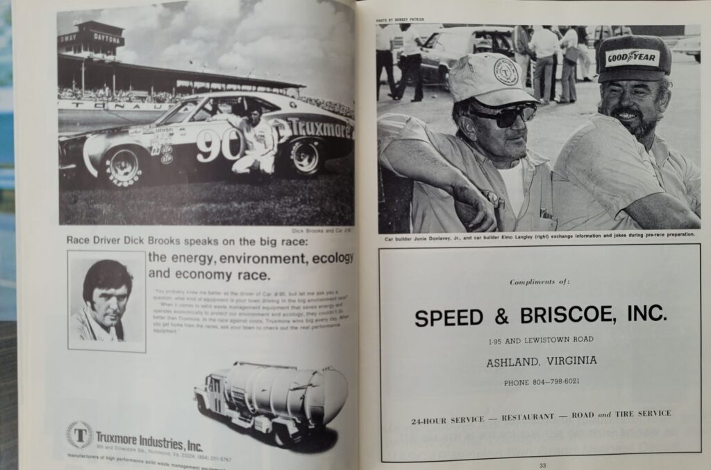 1977 NASCAR NCMS American 500 Program Pages 32-33