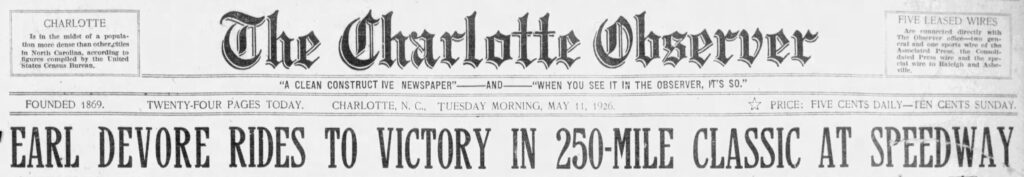 The Charlotte Observer - Page 1 
May 11, 1926