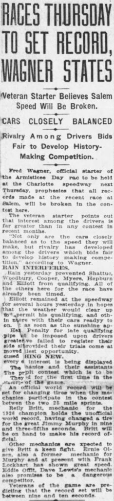 The Charlotte Observer - Page 1 November 9, 1926