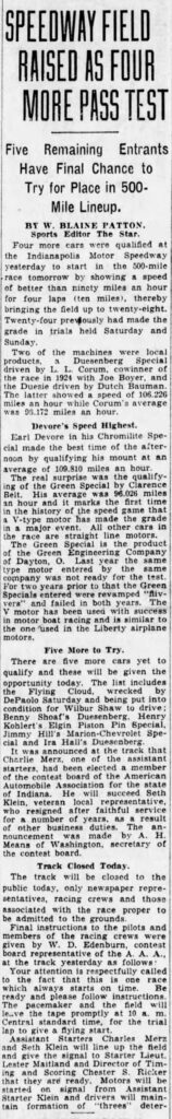 The Indianapolis Star - Page 1 
May 29, 1928