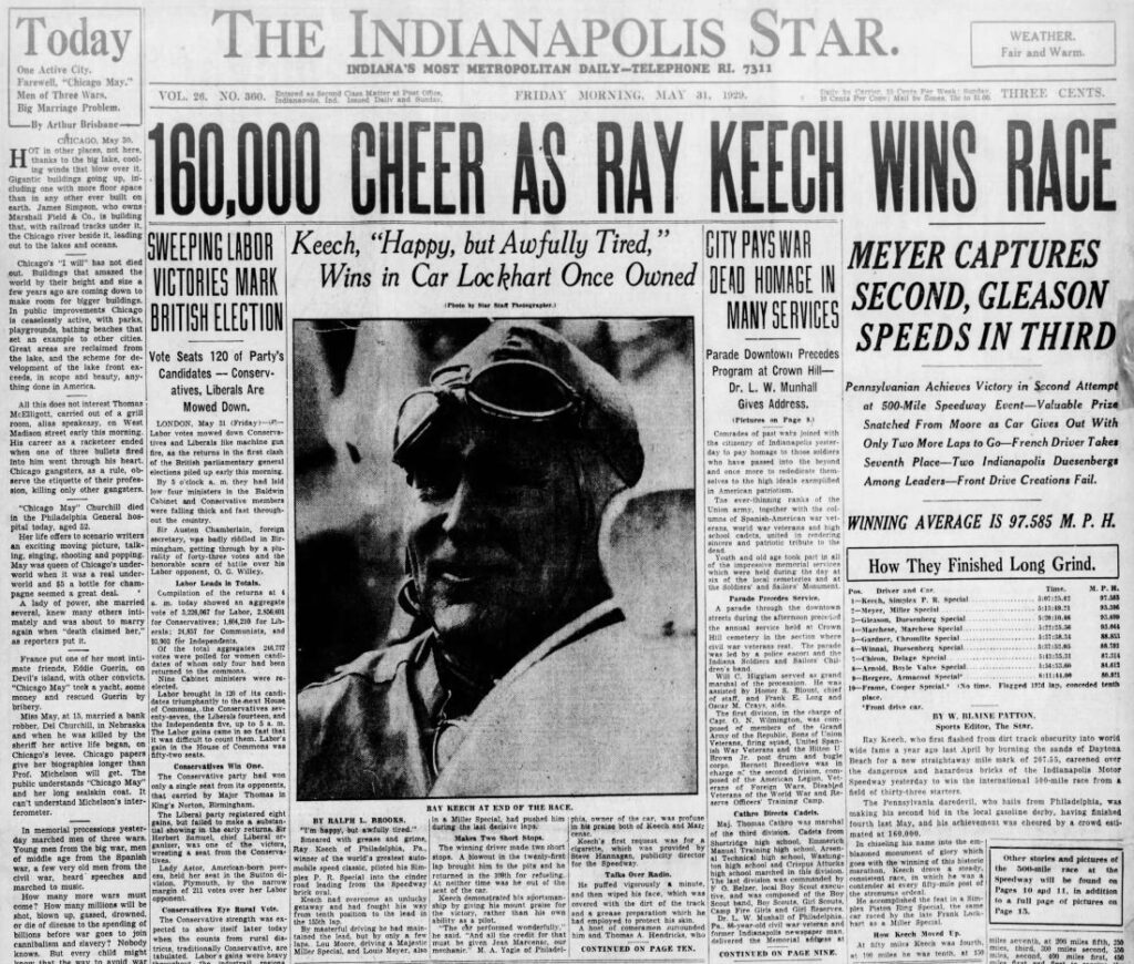 The Indianapolis Star - Page 1 
May 31, 1929