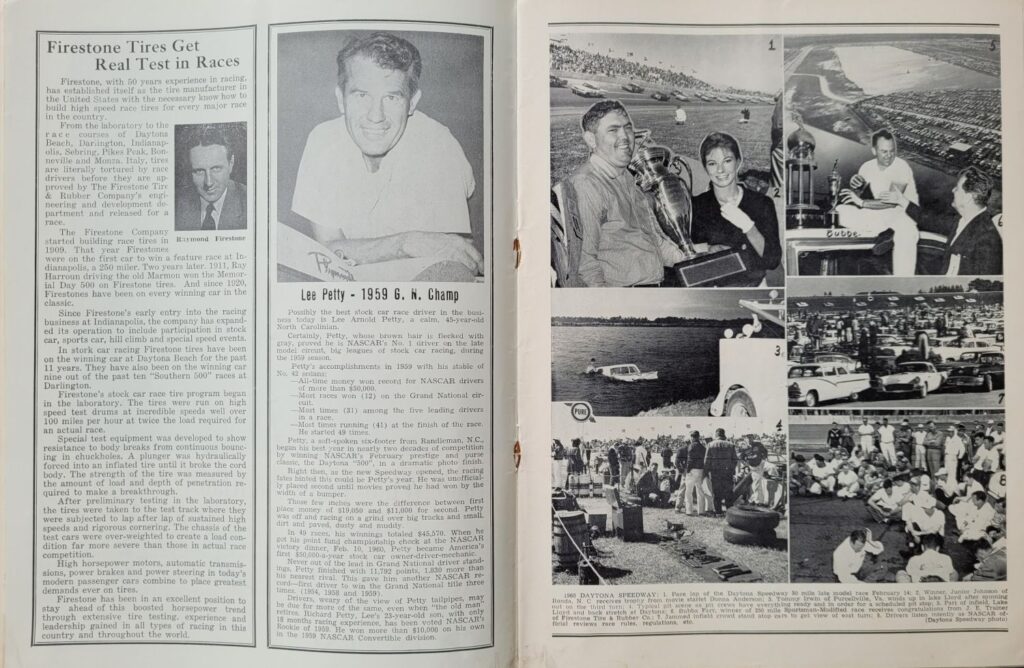 1960 NASCAR Bowman Gray (Aug) Program Lee Petty