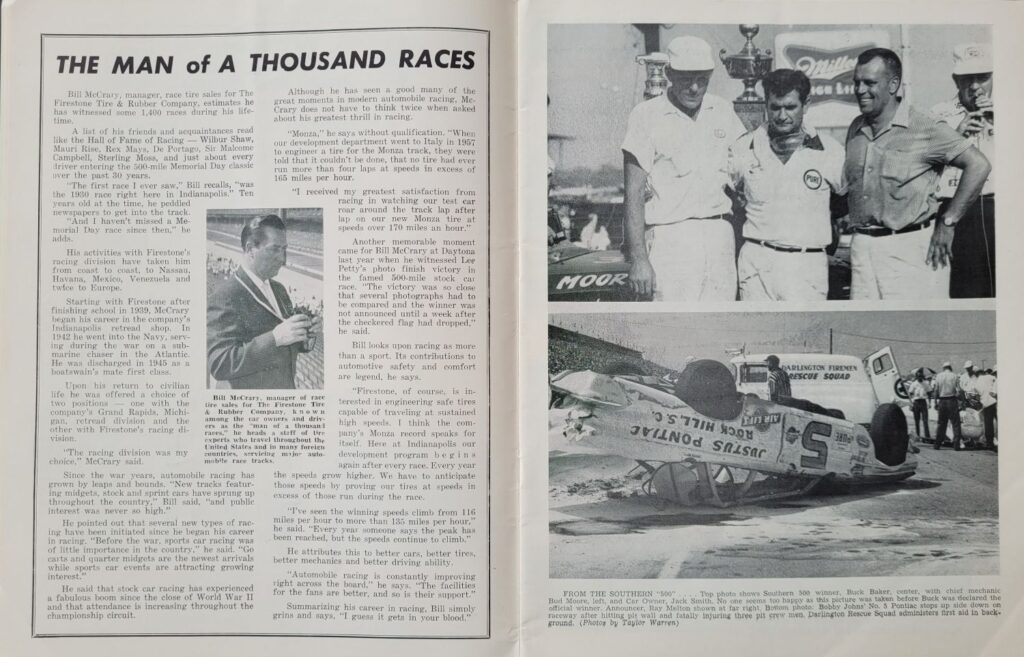 1960 NASCAR Virginia 500 Program Bill McCrary