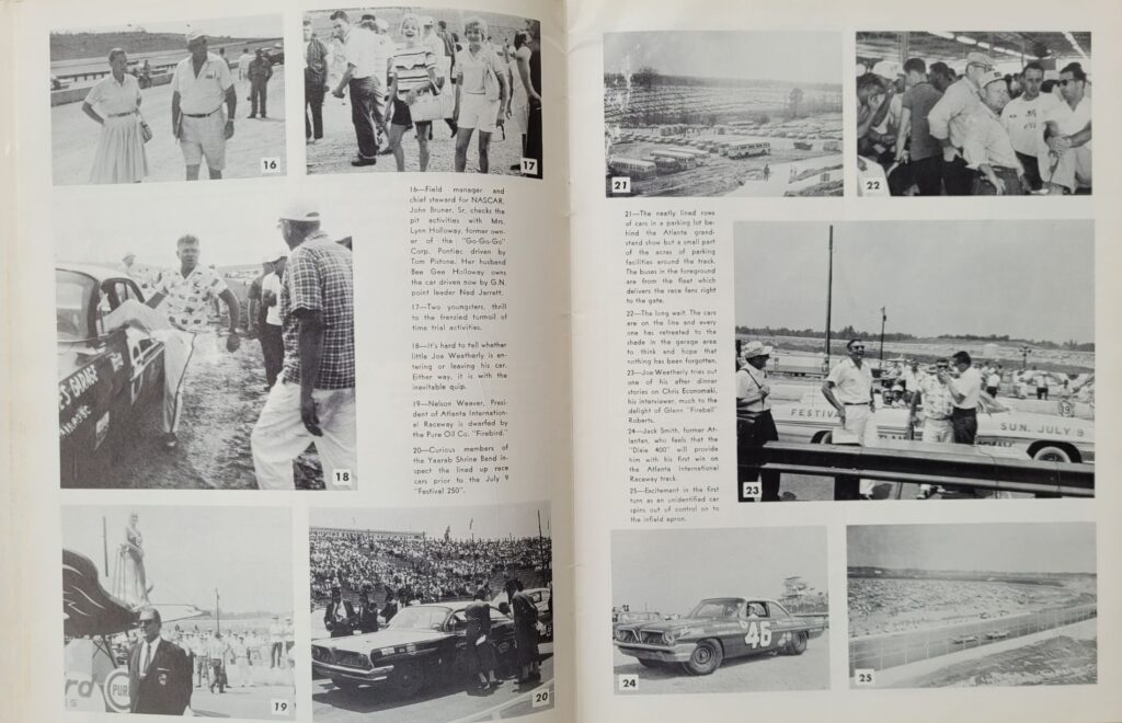 1961 NASCAR Atlanta Dixie 400 Program Highlights