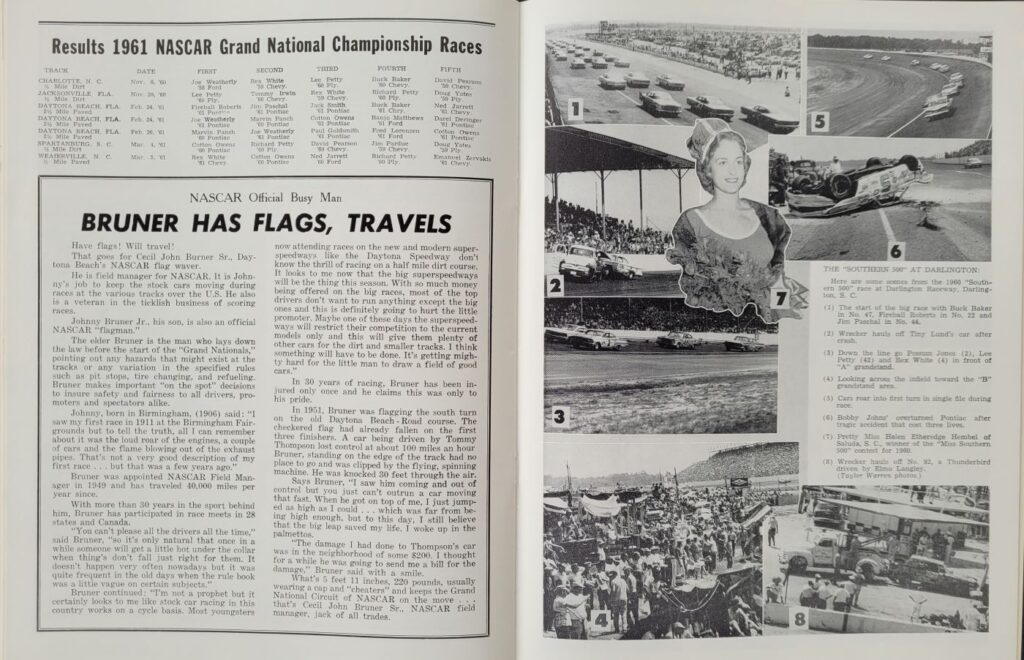 1961 NASCAR Martinsville Virginia 500 Program Photos
