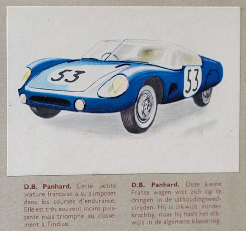 1962 Jacques Superchocolat Autos 1962 
D.B. Panhard