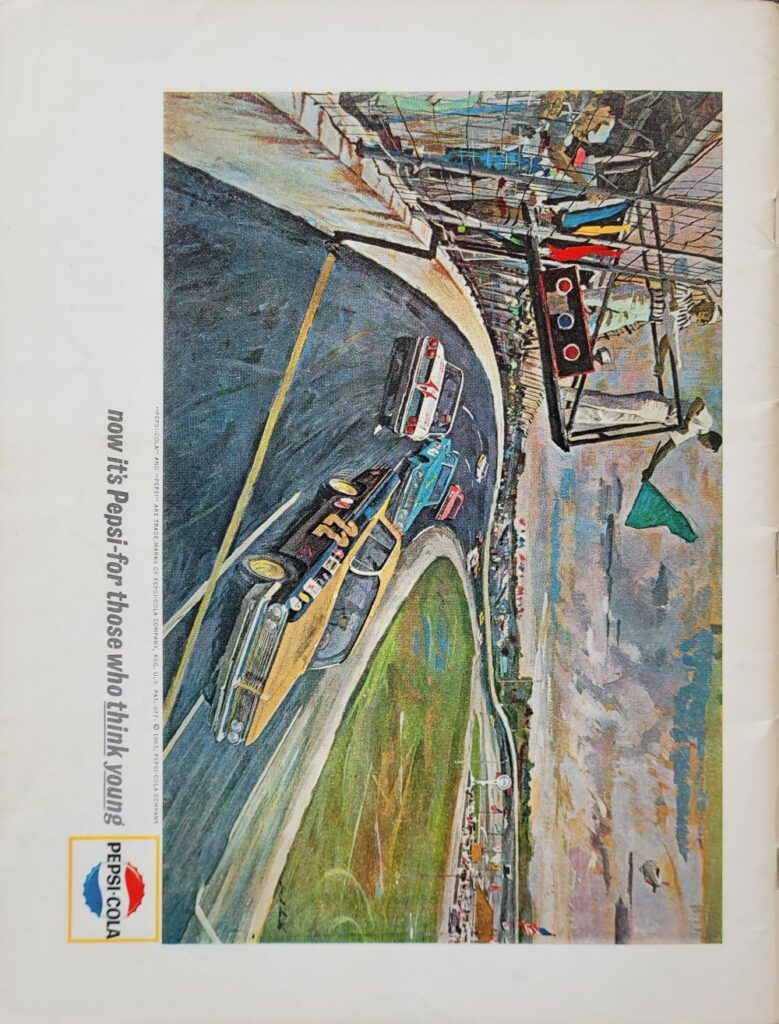 1963 NASCAR Atlanta 500 Program Back Cover