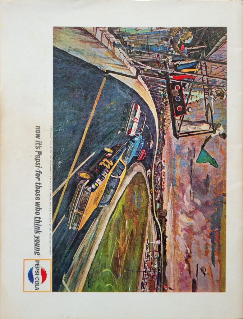 1963 NASCAR Charlotte National 400 Program Back Cover