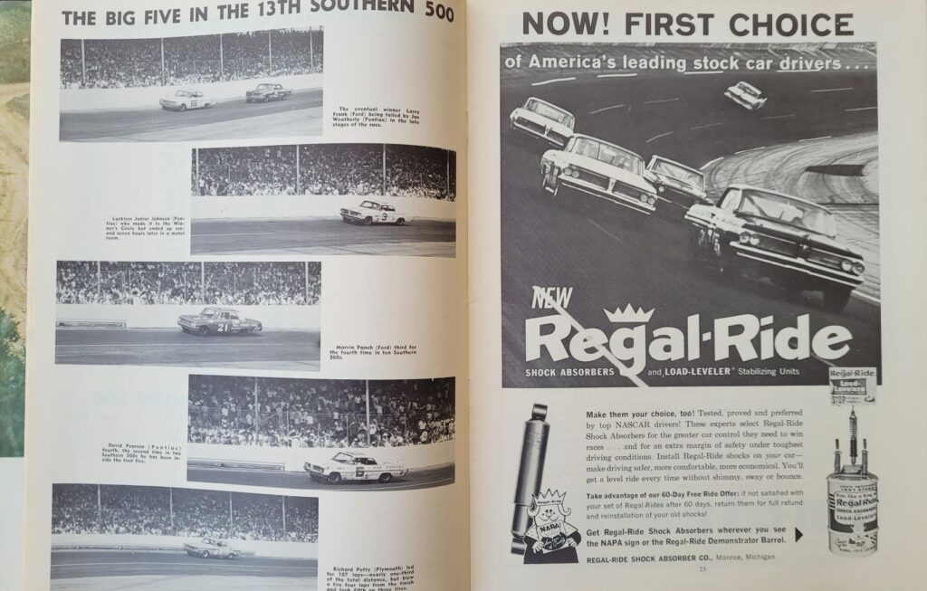 1963 NASCAR Darlington Southern 500 Pages 22-23