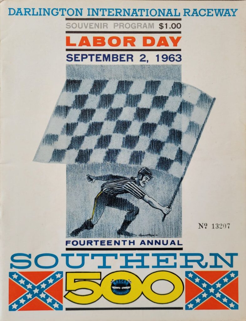 1963 NASCAR Darlington Southern 500 Program Front Cover