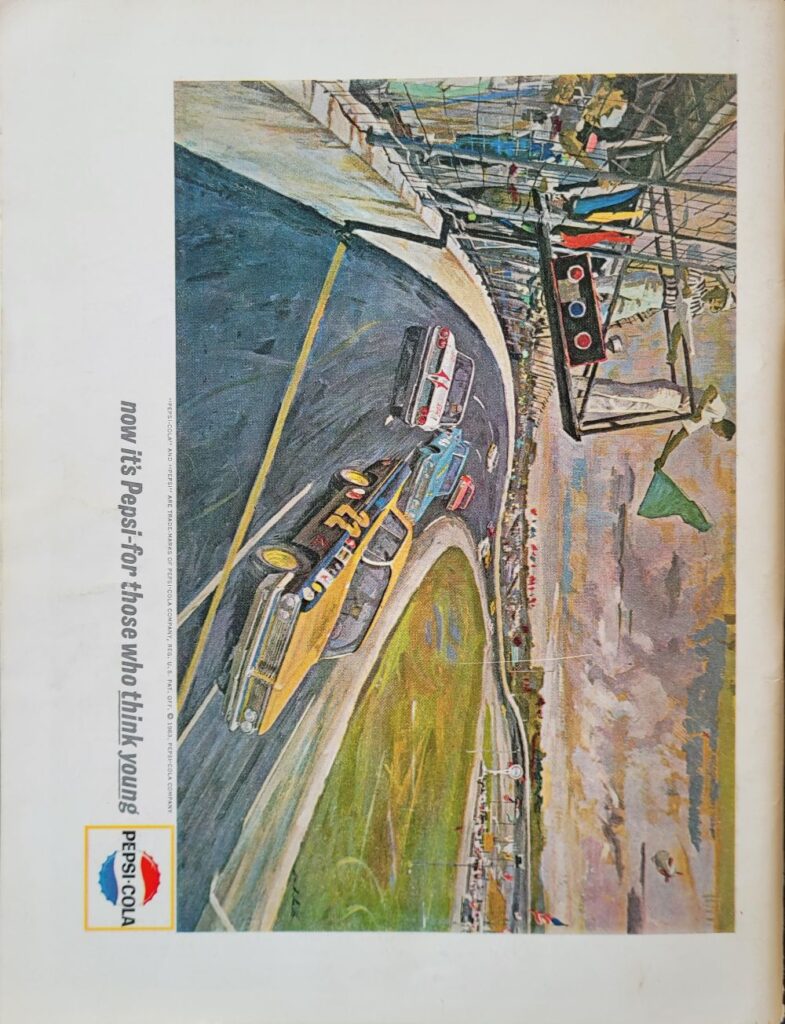 1963 NASCAR Daytona 500 Program Back Cover