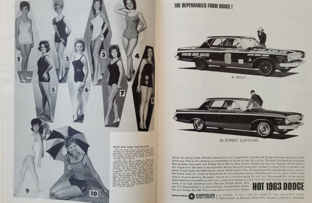 1963 NASCAR Daytona Firecracker 400 Program Beauty Queens