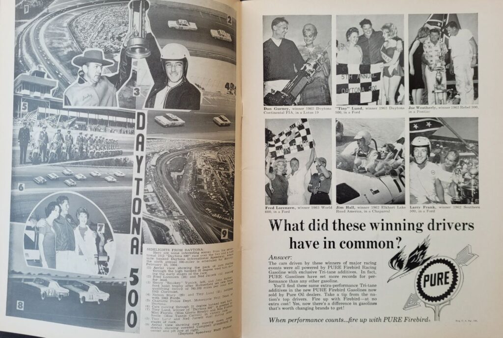 1963 NASCAR Martinsville Old Dominion 500 Program Daytona Photos