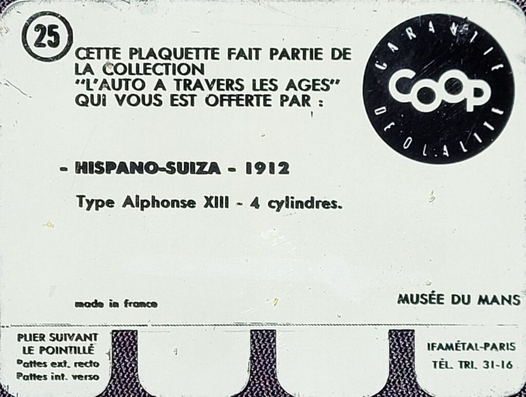 1964 COOP L'Auto A Travers Les Ages #25 Hispano-Suiza