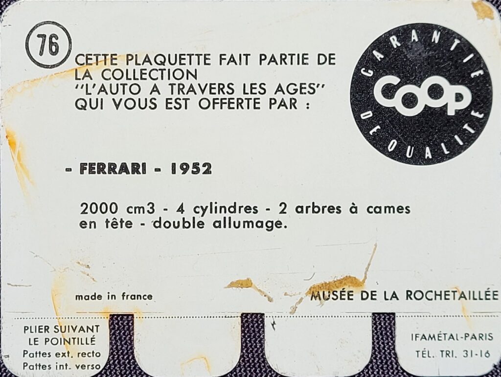 1964 COOP "L'Auto A Travers Les Ages" #76 Ferrari