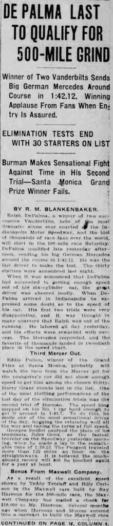 The Indianapolis Star - Page 1 
May 28, 1914