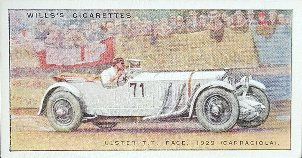 1930 W.D. & H.O. Wills (UK) "Speed" - Card #29 Ulster T.T. Race Caracciola 